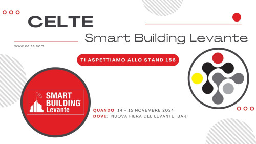 Il 14 e 15 novembre vi aspettiamo a SMART BUILDING LEVANTE 2024
