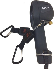 Carrying system for Flir K2 with double retractable lanyard